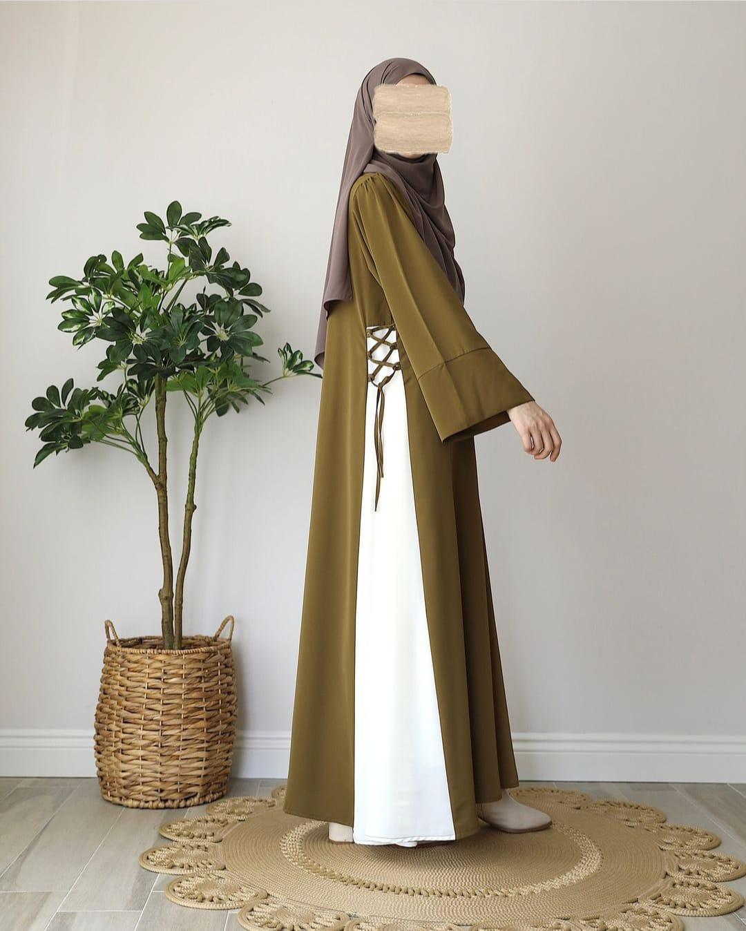 GEORGETTE PLAIN MAXI ABAYA WITH STOLER